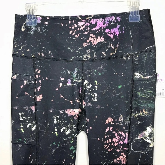 Alive Magnetics Marble Printed Active Leggings Pockets - Picture 2 of 14